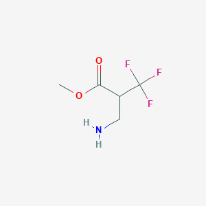 molecular formula C5H8F3NO2 B1612510 Methyl 3-amino-2-(trifluoromethyl)propionate CAS No. 914203-47-7