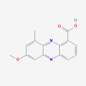 molecular formula C15H12N2O3 B1612520 7-Methoxy-9-methylphenazine-1-carboxylic acid CAS No. 83297-77-2