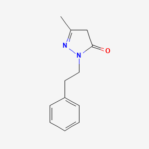 molecular formula C12H14N2O B1612538 3-Methyl-1-(2-phenylethyl)-2-pyrazolin-5-one CAS No. 949-26-8