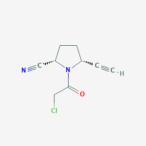molecular formula C9H9ClN2O B1612545 (2S,5R)-1-(2-chloroacetyl)-5-ethynylpyrrolidine-2-carbonitrile CAS No. 676559-69-6