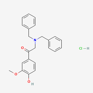 molecular formula C23H24ClNO3 B1612549 2-(Dibenzylamino)-4'-hydroxy-3'-methoxyacetophenone hydrochloride CAS No. 207226-30-0