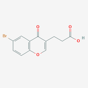 molecular formula C12H9BrO4 B1612557 3-(6-Bromo-4-oxo-4H-chromen-3-yl)propanoic acid CAS No. 870703-98-3