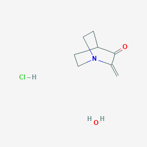 molecular formula C8H14ClNO2 B1612559 3-Methylene-4-azabicyclo[2.2.2]octan-2-one, chloride, hydrate CAS No. 207556-03-4