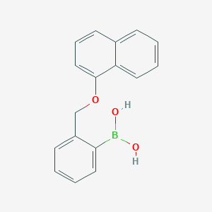molecular formula C17H15BO3 B1612565 2-[(1-Naphthyloxy)methyl]phenylboronic acid CAS No. 1072951-77-9