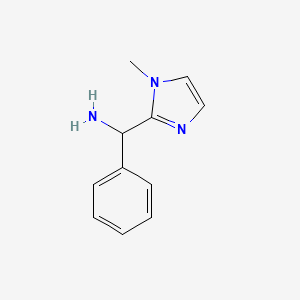 molecular formula C11H13N3 B1612566 1-(1-methyl-1H-imidazol-2-yl)-1-phenylmethanamine CAS No. 871565-28-5