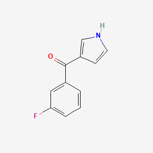 molecular formula C11H8FNO B1612571 3-(3-Fluorobenzoyl)-1H-pyrrole CAS No. 893612-64-1
