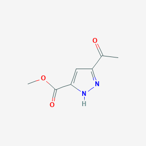 molecular formula C7H8N2O3 B1612576 Methyl 5-acetyl-1H-pyrazole-3-carboxylate CAS No. 684236-66-6