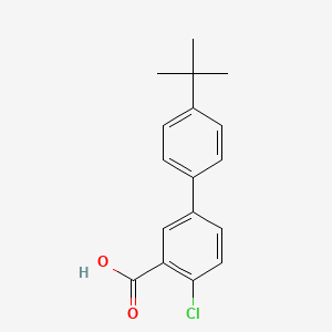 molecular formula C17H17ClO2 B1612578 4'-(tert-Butyl)-4-chloro-[1,1'-biphenyl]-3-carboxylic acid CAS No. 926201-32-3