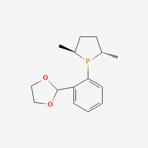molecular formula C15H21O2P B1612606 (2S,5S)-(+)-1-(2-(1,3-Dioxolan-2-yl)phenyl-2,5-dimethylphospholane CAS No. 695816-47-8