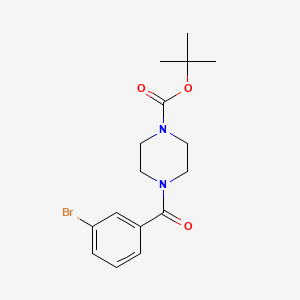 molecular formula C16H21BrN2O3 B1612629 叔丁基 4-(3-溴苯甲酰)哌嗪-1-羧酸酯 CAS No. 890153-34-1