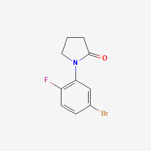 molecular formula C10H9BrFNO B1612632 1-(5-Bromo-2-fluorophenyl)pyrrolidin-2-one CAS No. 628692-07-9