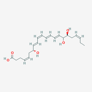 molecular formula C22H32O5 B1612635 (4Z,7R,8E,10Z,12E,14E,17S,19Z)-7,16,17-Trihydroxydocosa-4,8,10,12,14,19-hexaenoic acid CAS No. 82864-77-5