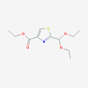 molecular formula C11H17NO4S B1612649 Ethyl 2-(diethoxymethyl)thiazole-4-carboxylate CAS No. 73956-16-8