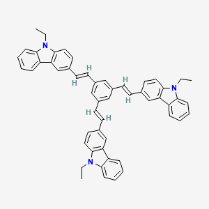 molecular formula C54H45N3 B1612651 1,3,5-Tris(2-(9-ethylcabazyl-3)ethylene)benzene CAS No. 848311-04-6