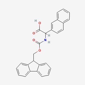 molecular formula C27H21NO4 B1612652 [(9H-Fluoren-9-ylmethoxycarbonylamino)]-naphthalen-2-yl-acetic acid CAS No. 369403-40-7
