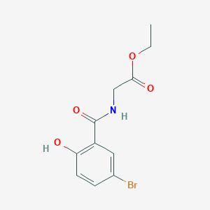 molecular formula C11H12BrNO4 B1612672 Ethyl 5-bromo-2-hydroxyhippurate CAS No. 480423-61-8