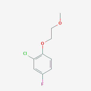 molecular formula C9H10ClFO2 B1612681 2-Chloro-4-fluoro-1-(2-methoxyethoxy)benzene CAS No. 1036383-28-4