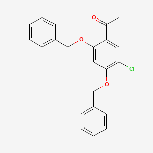molecular formula C22H19ClO3 B1612683 1-(2,4-Bis(benzyloxy)-5-chlorophenyl)ethanone CAS No. 705963-54-8