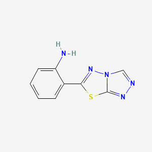 molecular formula C9H7N5S B1612693 2-([1,2,4]Triazolo[3,4-b][1,3,4]thiadiazol-6-yl)aniline CAS No. 936074-87-2