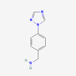 molecular formula C9H10N4 B1612700 (4-(1H-1,2,4-Triazol-1-yl)phenyl)methanamine CAS No. 893752-99-3