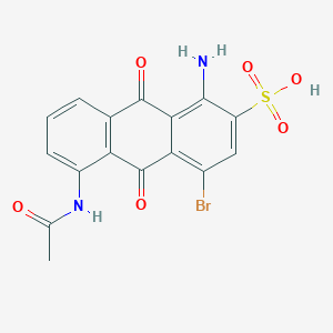molecular formula C16H11BrN2O6S B1612701 5-Acetamido-1-amino-4-bromo-9,10-dioxo-9,10-dihydroanthracene-2-sulfonic acid CAS No. 86277-89-6