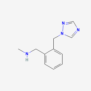 molecular formula C11H14N4 B1612708 N-methyl-2-(1H-1,2,4-triazol-1-ylmethyl)benzylamine CAS No. 906352-64-5