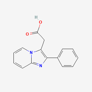 molecular formula C15H12N2O2 B1612711 2-(2-苯基咪唑并[1,2-a]吡啶-3-基)乙酸 CAS No. 365213-68-9