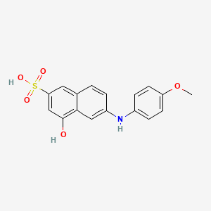 molecular formula C17H15NO5S B1612721 4-Hydroxy-6-(4-methoxyanilino)naphthalene-2-sulfonic acid CAS No. 201235-52-1
