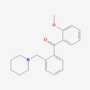 molecular formula C20H23NO2 B1612744 2-甲氧基-2'-哌啶甲基苯甲酮 CAS No. 898751-74-1