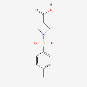 molecular formula C11H13NO4S B1612761 1-甲苯磺酰基氮杂环丁烷-3-羧酸 CAS No. 92993-58-3