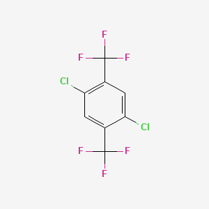 molecular formula C8H2Cl2F6 B1612766 1,4-Dichloro-2,5-bis(trifluoromethyl)benzene CAS No. 320-55-8
