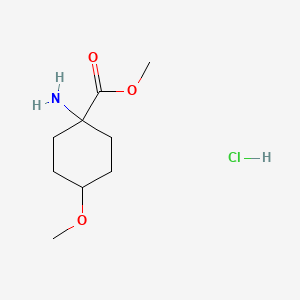molecular formula C9H18ClNO3 B1612780 Methyl 1-amino-4-methoxycyclohexanecarboxylate hydrochloride CAS No. 380648-88-4
