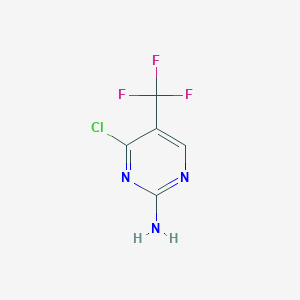 molecular formula C5H3ClF3N3 B1612785 4-氯-5-(三氟甲基)嘧啶-2-胺 CAS No. 1201657-24-0