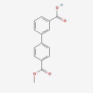 molecular formula C15H12O4 B1612828 4'-(甲氧羰基)-[1,1'-联苯]-3-羧酸 CAS No. 579510-89-7