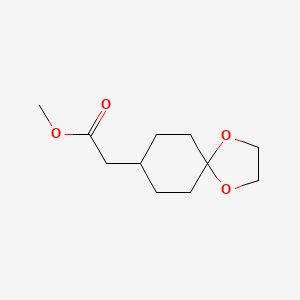 molecular formula C11H18O4 B1612837 2-(1,4-二氧杂螺[4.5]癸-8-基)乙酸甲酯 CAS No. 317338-46-8