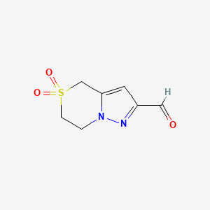 B1612840 6,7-Dihydro-4H-pyrazolo[5,1-c][1,4]thiazine-2-carbaldehyde 5,5-dioxide CAS No. 623565-07-1