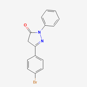 B1612845 5-(4-Bromophenyl)-2,4-dihydro-2-phenyl-3H-pyrazol-3-one CAS No. 59848-48-5