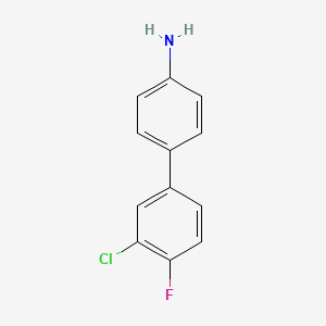 molecular formula C12H9ClFN B1612880 4-(3-氯-4-氟苯基)苯胺 CAS No. 405058-02-8