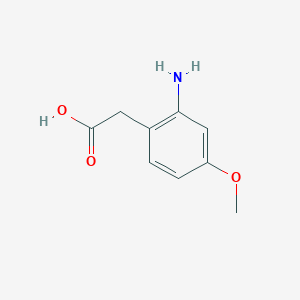 molecular formula C9H11NO3 B1612887 2-(2-氨基-4-甲氧基苯基)乙酸 CAS No. 744984-13-2