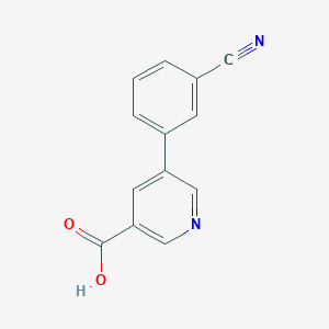 molecular formula C13H8N2O2 B1612892 5-(3-氰基苯基)烟酸 CAS No. 893740-73-3