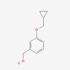 molecular formula C11H14O2 B1612904 [3-(环丙基甲氧基)苯基]甲醇 CAS No. 411229-88-4