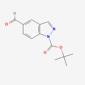 molecular formula C13H14N2O3 B1612908 叔丁基-5-甲酰基-1H-吲唑-1-羧酸酯 CAS No. 635713-71-2