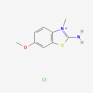 molecular formula C9H11ClN2OS B1612910 3-甲基-6-甲氧基-2-氨基苯并噻唑鎓氯 CAS No. 322012-65-7