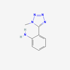 molecular formula C8H9N5 B1612918 2-(1-甲基-1H-四唑-5-基)苯胺 CAS No. 858484-20-5