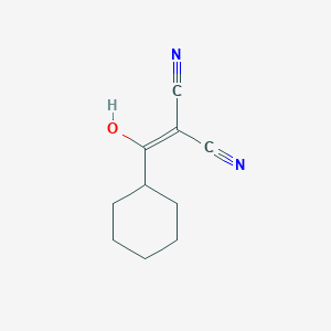 molecular formula C10H12N2O B1612920 [Cyclohexyl(hydroxy)methylidene]propanedinitrile CAS No. 553672-03-0