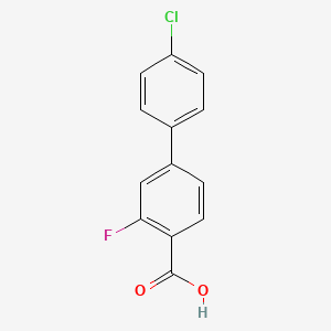 molecular formula C13H8ClFO2 B1612945 4-(4-Chlorophenyl)-2-fluorobenzoic acid CAS No. 764722-93-2