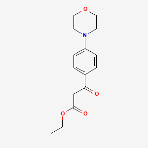 molecular formula C15H19NO4 B1612949 Ethyl 3-(4-morpholinophenyl)-3-oxopropanoate CAS No. 55356-46-2