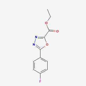molecular formula C11H9FN2O3 B1612958 5-(4-氟苯基)-1,3,4-恶二唑-2-甲酸乙酯 CAS No. 950259-82-2