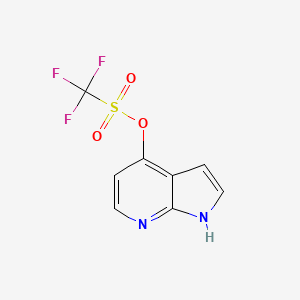 molecular formula C8H5F3N2O3S B1612959 1H-吡咯并[2,3-b]吡啶-4-基三氟甲磺酸酯 CAS No. 479552-94-8