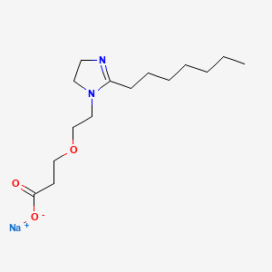 molecular formula C15H27N2NaO3 B1612981 1-(Carboxyethoxyethyl)-2-heptyl-2-imidazoline sodium salt CAS No. 68877-55-4